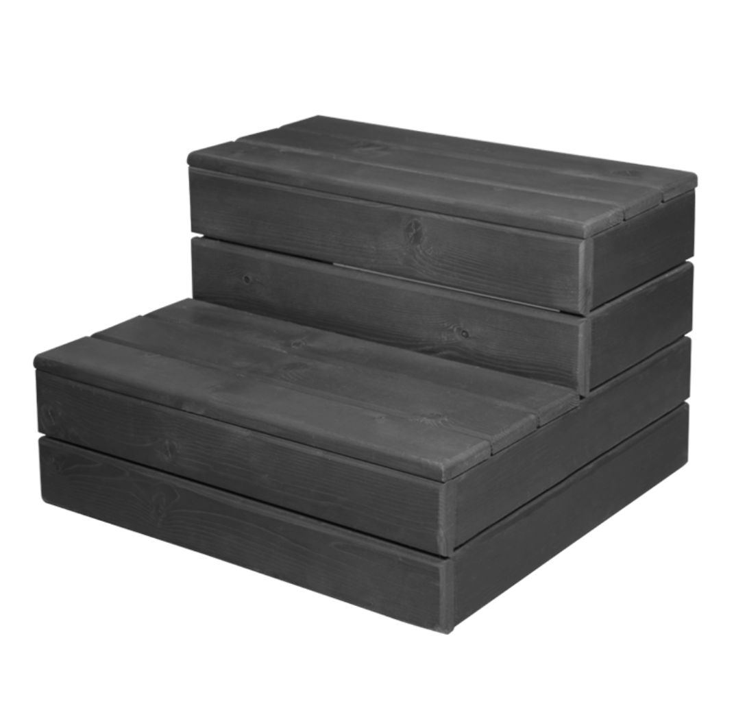Grey Wooden Step - Seropian Spas & Wellness
